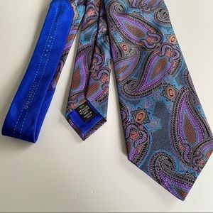 Ermenegildo Zegna Beautiful Purple Tie, 100% Silk, Made in Italy 🇮🇹